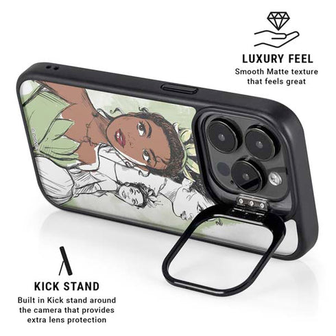 Disney Princess Tiana Sketch iPhone 15 Pro Kickstand Case